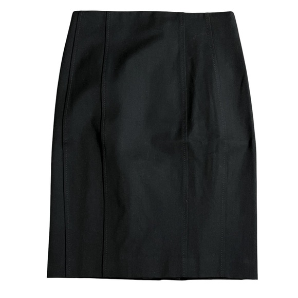 Express Kick Pleat Hem Bodycon Structured Stretch Pencil Skirt Black Size 2 NWOT - Picture 1 of 6